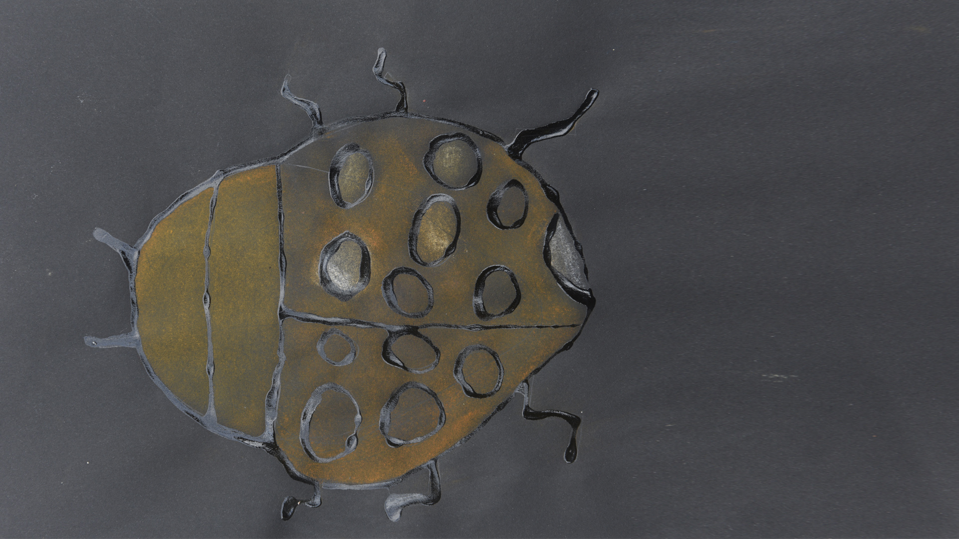 Deuxième dessin d'une coccinelle orange
